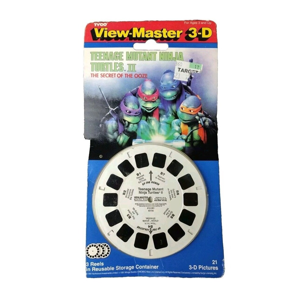 TMNT 3D TYCO View-Master Teenage Mutant Ninja Turtles TMNT OOZE 3 Reel Set